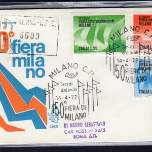 Italia FDC Venetia 1972 Fiera di Milano  viaggiata Racc. per l'Italia 1009