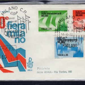 Italia FDC Venetia 1972 Fiera di Milano  viaggiata Racc. per l'Italia