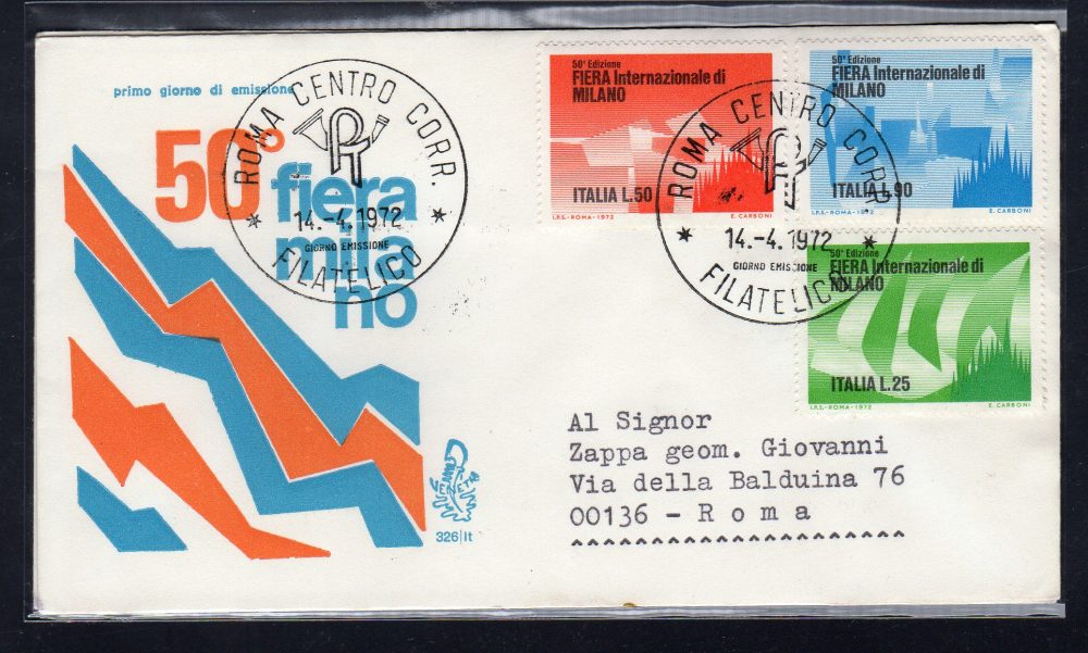 Italia FDC Venetia 1972 Fiera di Milano  viaggiata  per l'Italia