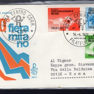 Italia FDC Venetia 1972 Fiera di Milano  viaggiata  per l'Italia