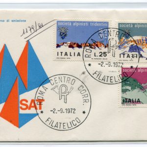 Italia FDC Venetia 1972 Società Alpinisti  viaggiata  per l'Italia