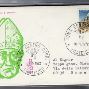 Italia FDC Venetia 1972 San Pier Damiano  viaggiata  per l'Italia