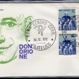 Italia FDC Venetia 1972 Don Orione quartina non viaggiata