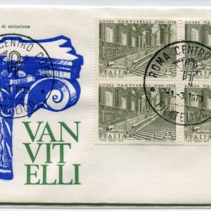 Italia FDC Venetia 1973 Vanvitelli quartina non viaggiata