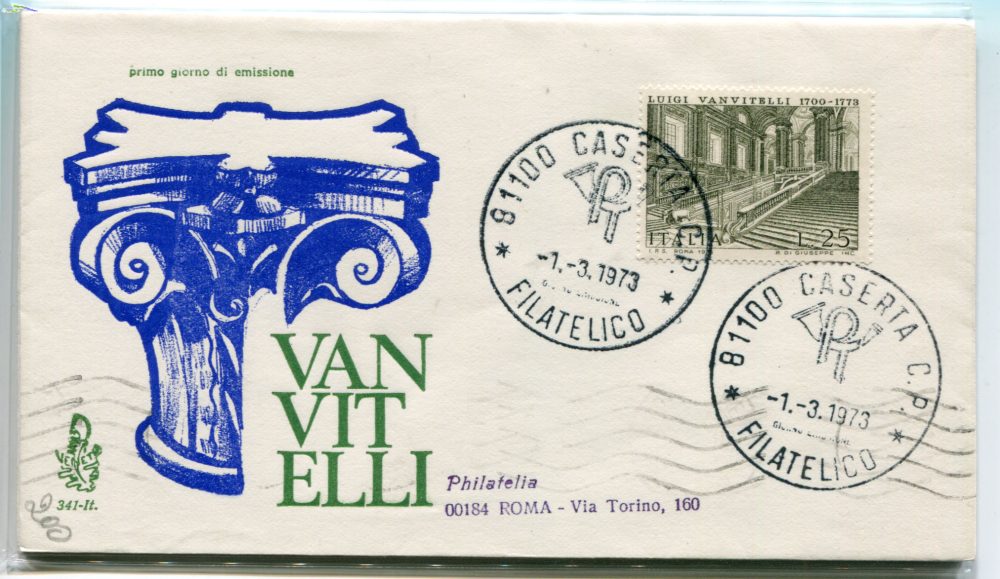 Italia FDC Venetia 1973 Vanvitelli  viaggiata  per l'Italia