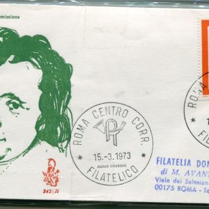 Italia FDC Venetia 1973 Salvator Rosa  viaggiata  per l'Italia 1086