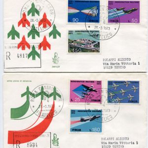 Italia FDC Venetia 1973 Aeronautica Militare  viaggiata Racc. per l'Italia