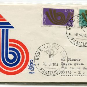 Italia FDC Venetia 1973 Europa  viaggiata  per l'Italia