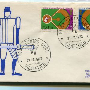 Italia FDC Venetia 1973 Baseball  viaggiata  per l'Italia