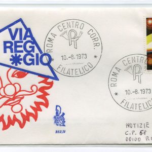 Italia FDC Venetia 1973 Carnevale Viareggio  viaggiata  per l'Italia