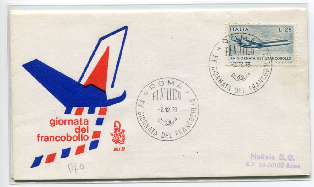 Italia FDC Venetia 1973 Gior. Francobollo  viaggiata  per l'Italia