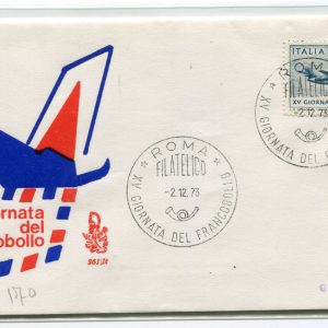 Italia FDC Venetia 1973 Gior. Francobollo  viaggiata  per l'Italia