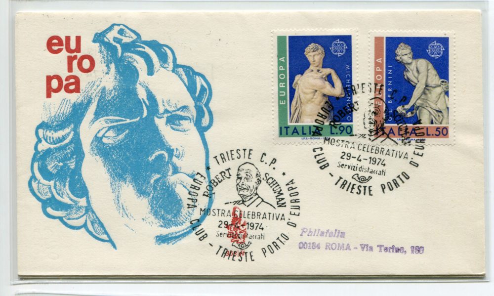 Italia FDC Venetia 1974 Europa  viaggiata  per l'Italia