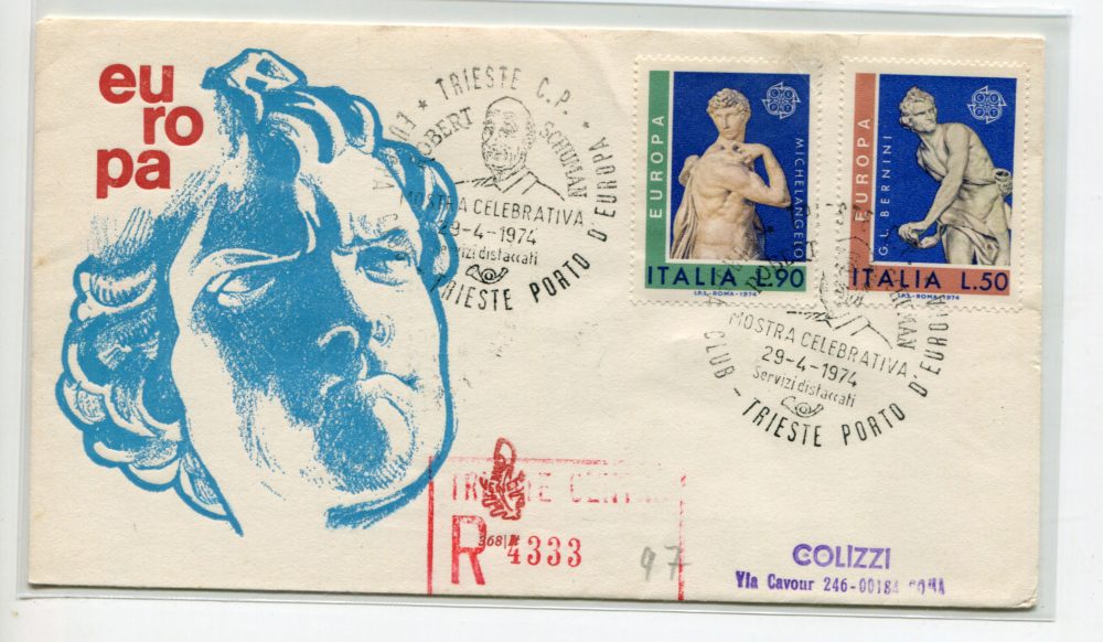 Italia FDC Venetia 1974 Europa  viaggiata Racc. per l'Italia