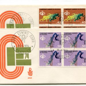 Italia FDC Venetia 1974 Atletica quartina non viaggiata