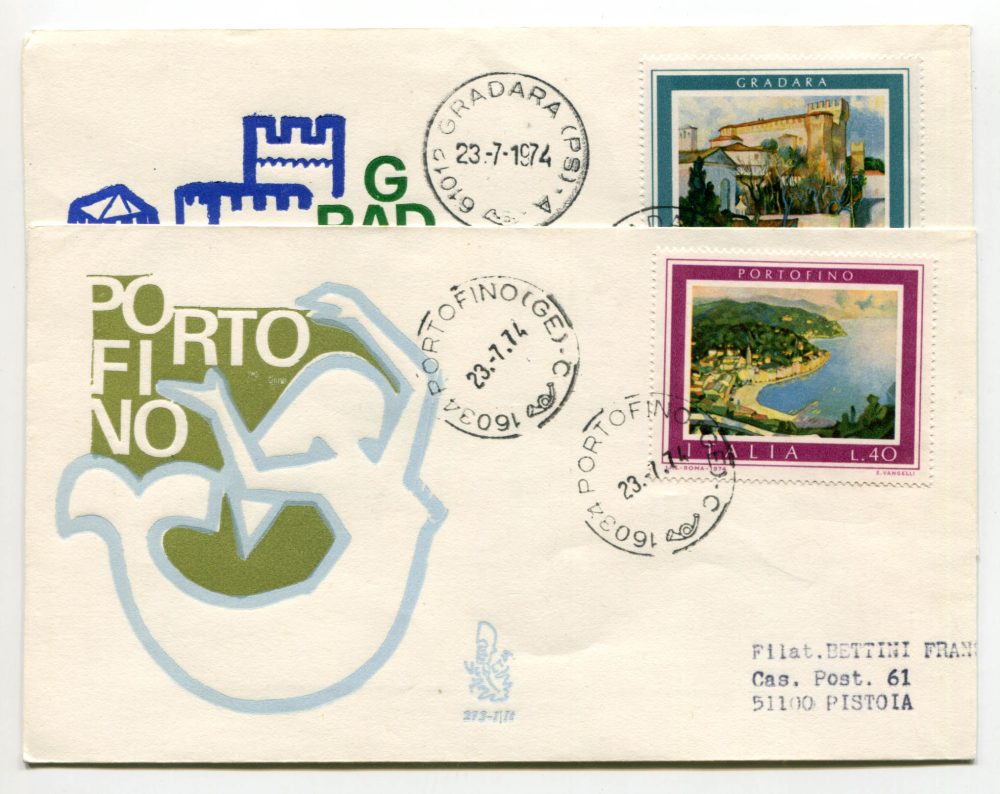 Italia FDC Venetia 1974 Turistica  viaggiata  per l'Italia