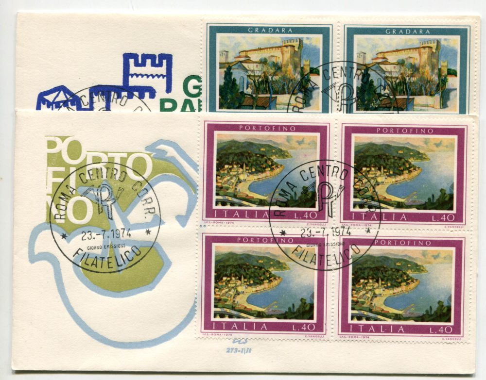 Italia FDC Venetia 1974 Turistica quartina non viaggiata