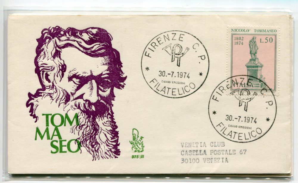 Italia FDC Venetia 1974 Tommaseo  viaggiata  per l'Italia