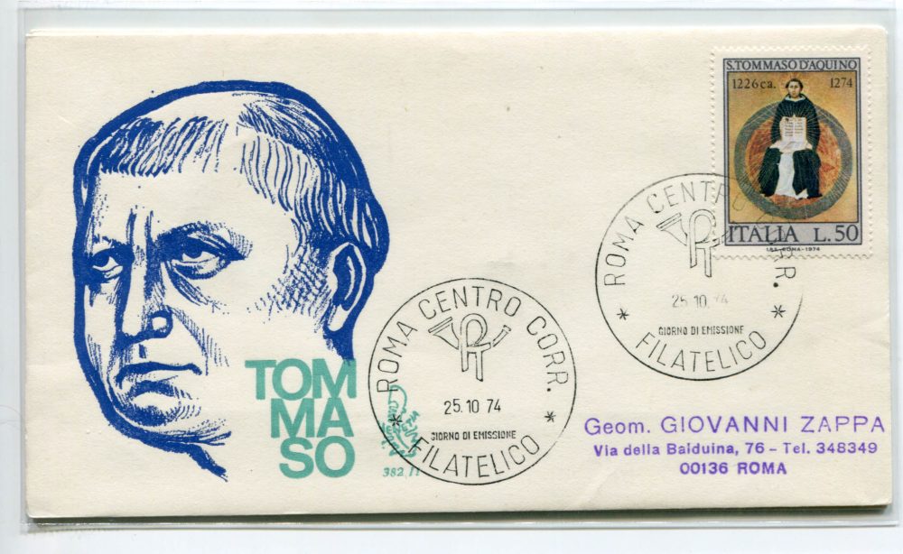 Italia FDC Venetia 1974 San Tommaso  viaggiata  per l'Italia