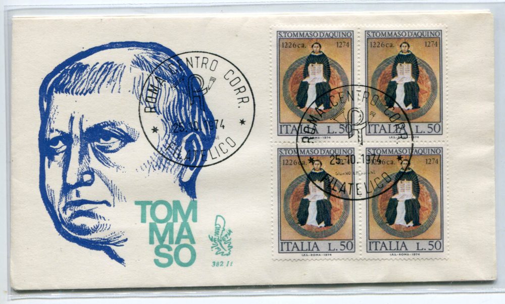 Italia FDC Venetia 1974 San Tommaso quartina non viaggiata