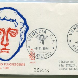 Italia FDC Venetia 1974 San Giorgio 1.000  viaggiata Racc. per l'Italia