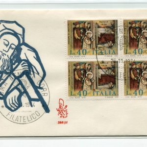 Italia FDC Venetia 1974 Natale quartina non viaggiata