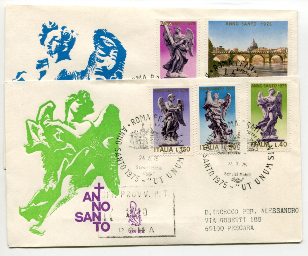 Italia FDC Venetia 1975 Anno Santo  viaggiata Racc. per l'Italia