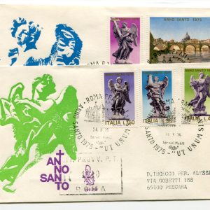 Italia FDC Venetia 1975 Anno Santo  viaggiata Racc. per l'Italia