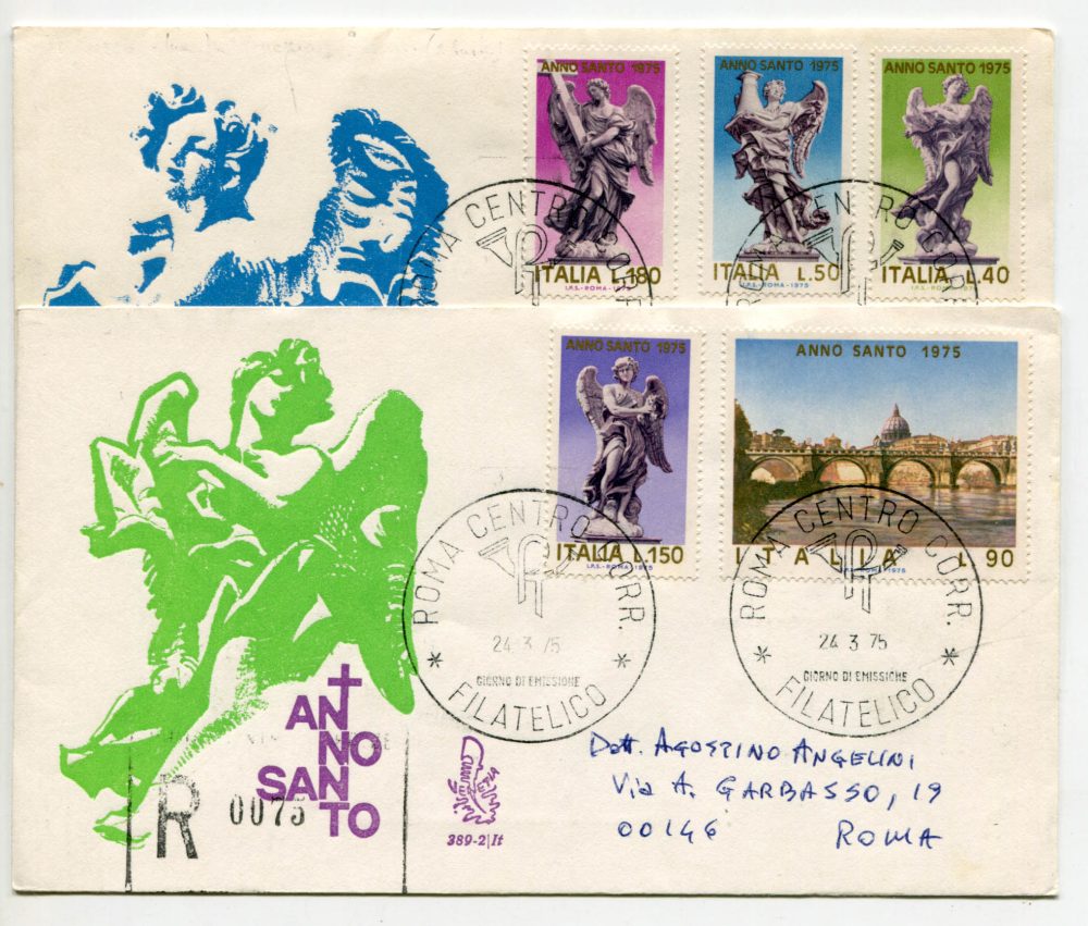 Italia FDC Venetia 1975 Anno Santo  viaggiata Racc. per l'Italia