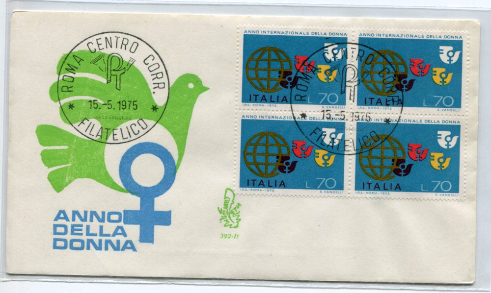 Italia FDC Venetia 1975 Anno della Donna quartina non viaggiata