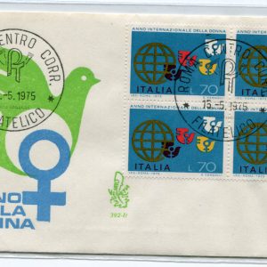 Italia FDC Venetia 1975 Anno della Donna quartina non viaggiata