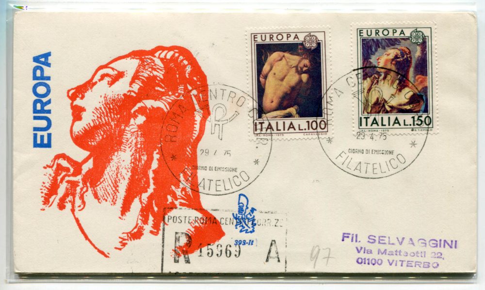 Italia FDC Venetia 1975 Europa  viaggiata Racc. per l'Italia