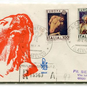 Italia FDC Venetia 1975 Europa  viaggiata Racc. per l'Italia