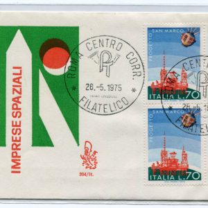 Italia FDC Venetia 1975 Imprese spaziali quartina non viaggiata