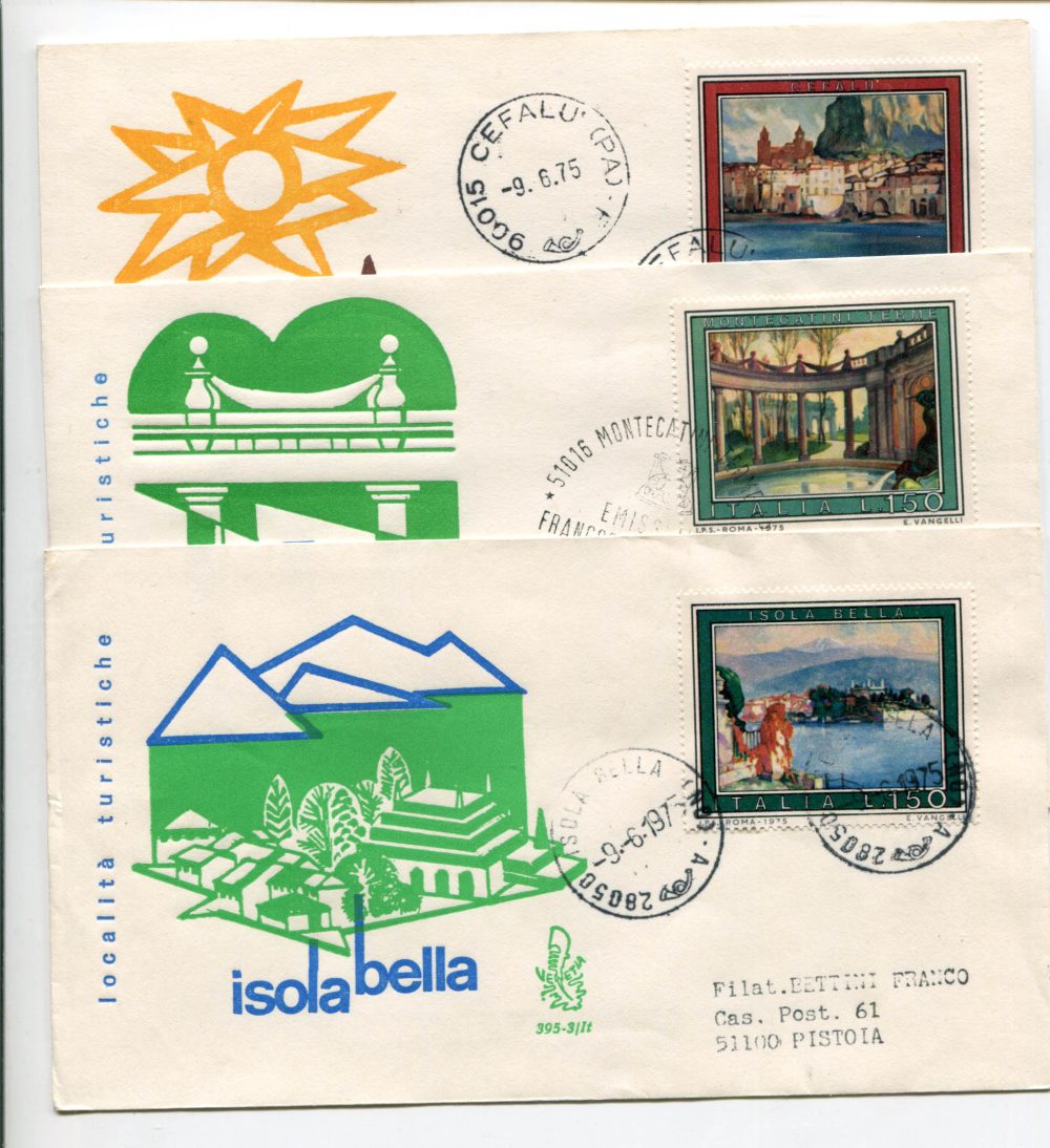 Italia FDC Venetia 1975 Turistica  viaggiata  per l'Italia