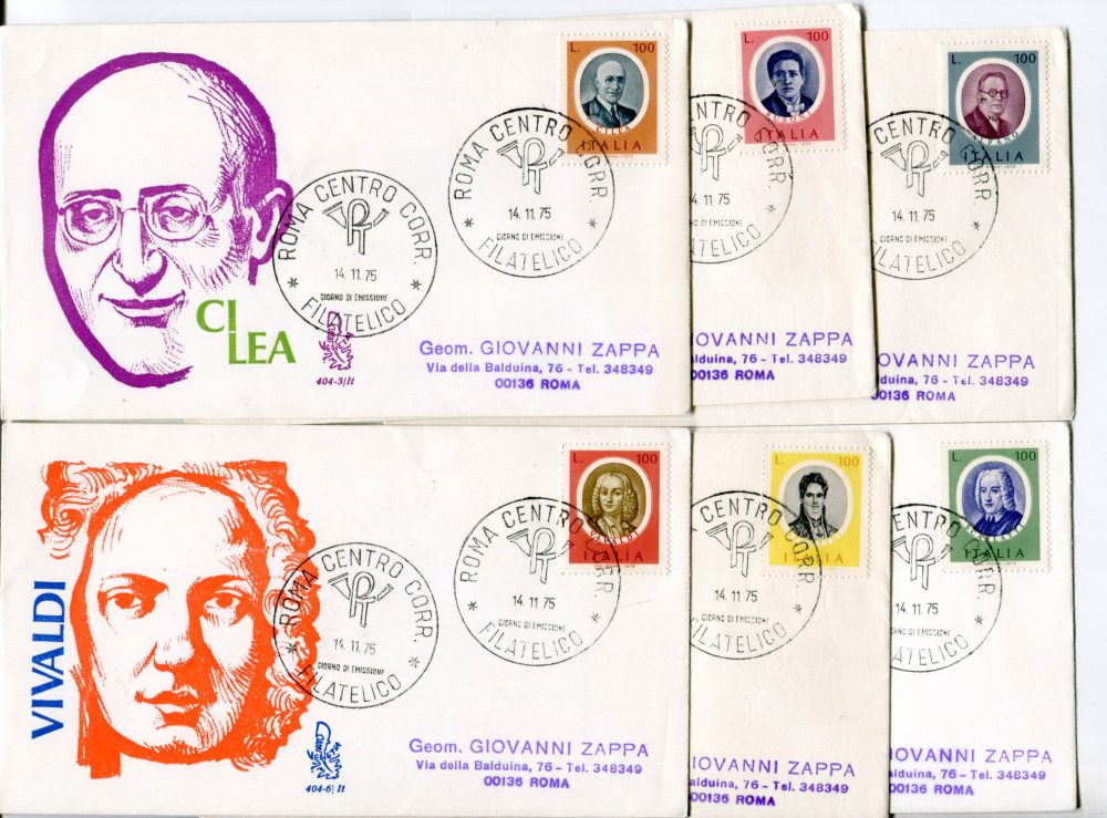 Italia FDC Venetia 1975 Artisti  viaggiata  per l'Italia