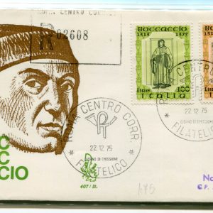 Italia FDC Venetia 1975 Boccaccio  viaggiata Racc. per l'Italia