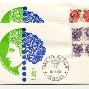 Italia FDC Venetia 1976 Siracusana 150 400 quartina non viaggiata