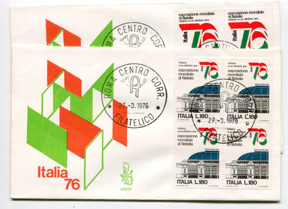 Italia FDC Venetia 1976 Italia '76 quartina non viaggiata