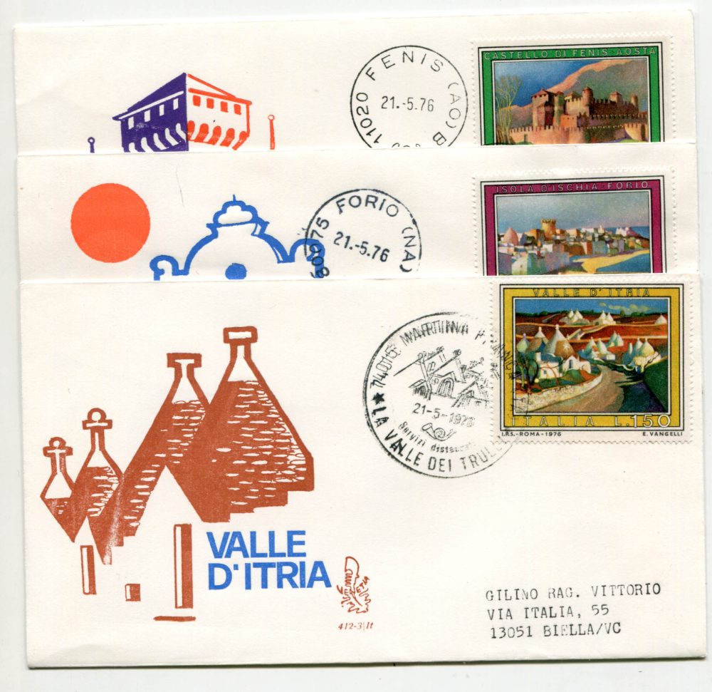 Italia FDC Venetia 1976 Turistica  viaggiata  per l'Italia