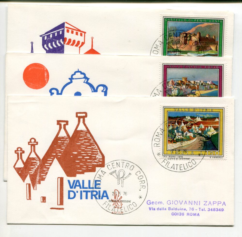 Italia FDC Venetia 1976 Turistica  viaggiata  per l'Italia