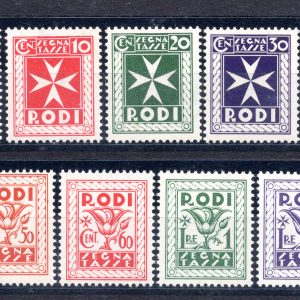 Egeo - Segnatasse Croce di Malta serie completa MNH