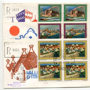 Italia FDC Venetia 1976 Turistica quartina viaggiata Racc. per l'Italia