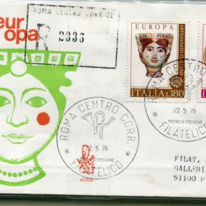 Italia FDC Venetia 1976 Europa  viaggiata Racc. per l'Italia