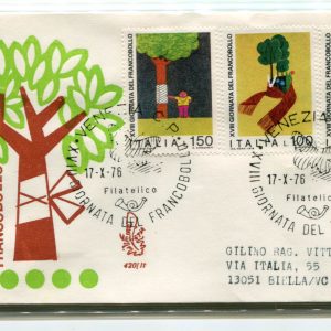 Italia FDC Venetia 1976 Gior. del Francobollo  viaggiata  per l'Italia