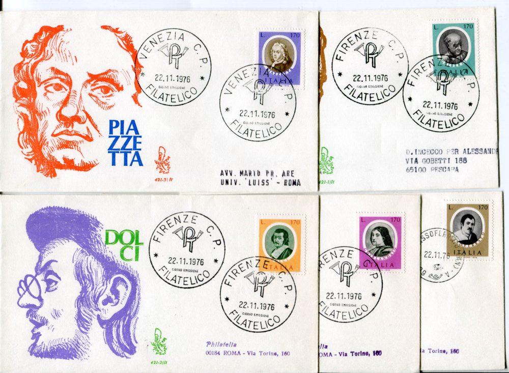 Italia FDC Venetia 1976 Illustri  viaggiata  per l'Italia