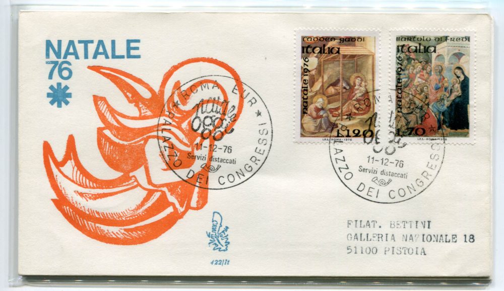 Italia FDC Venetia 1976 Natale  viaggiata  per l'Italia