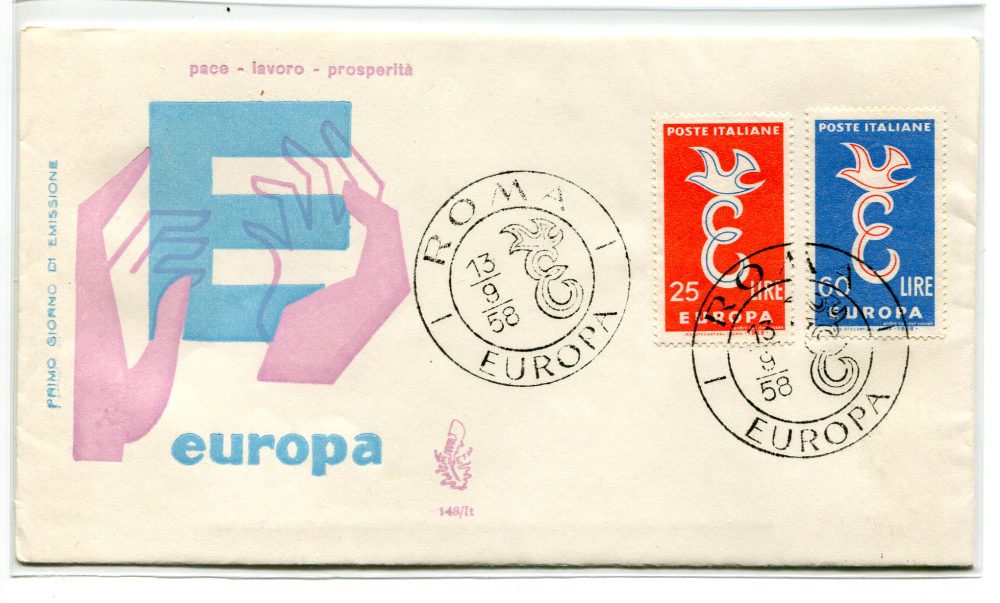 Italia FDC Venetia 1958 Europa  non viaggiata