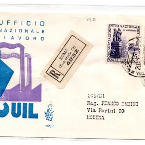 Italia FDC Venetia 1959 OIL  viaggiata Racc. per l'Italia