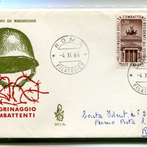 Italia FDC Venetia 1964 Ex Combattenti  viaggiata  per l'Italia